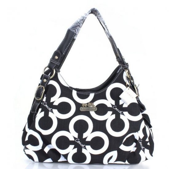 Coach Fashion Signature Medium Black Shoulder Bags ERH | Women